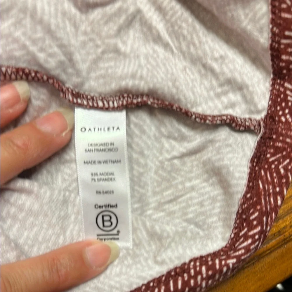 Athleta Textured Burgundy Midi Dress - Picture 7 of 7